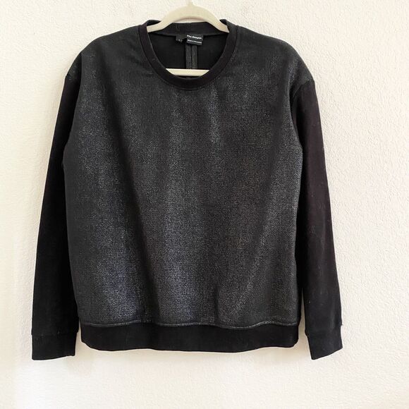 The Kooples Wool Cotton Blend Glittery Crew Neck Oversized Sweater M - Picture 4 of 10
